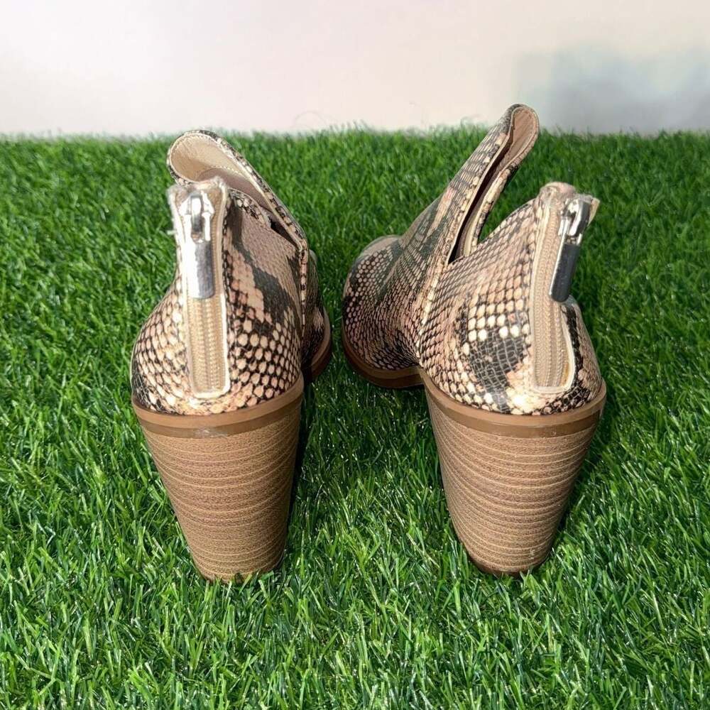 Universal Thread Snakeskin Print Ankle Boots - Bl… - image 3